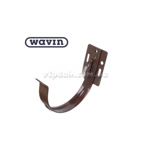 Кронштейн ринви  сталевий лобовий Wavin Ø130 колір Коричневий