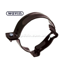 Хомут труби металевий укр. Wavin Ø90 колір Коричневий
