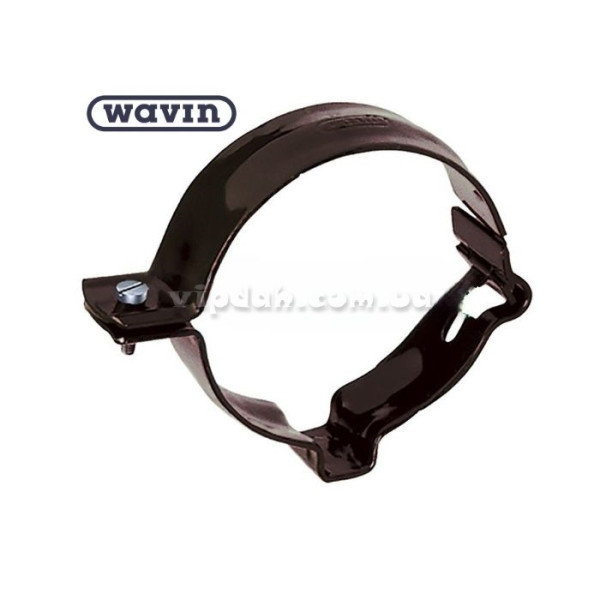 Скоба труби універсальна металева Wavin Ø110 колір Коричневий