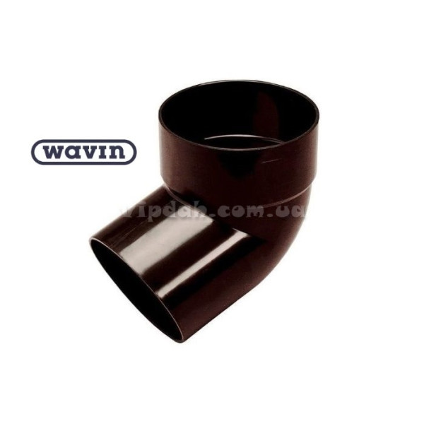Відвід однораструбовий 67 ° Wavin Ø90 колір Коричневий