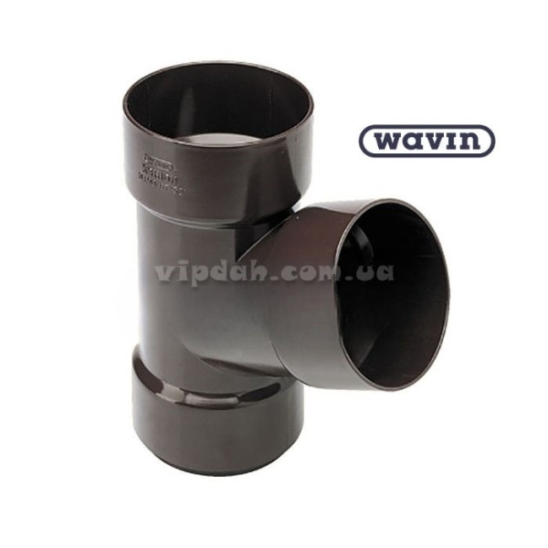 Трійник рівнопрохідний 90/90 67 ° Wavin Ø90 колір Коричневий