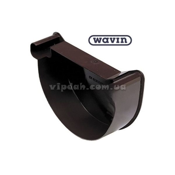 Заглушка внутрішня права Wavin Ø160 колір Коричневий