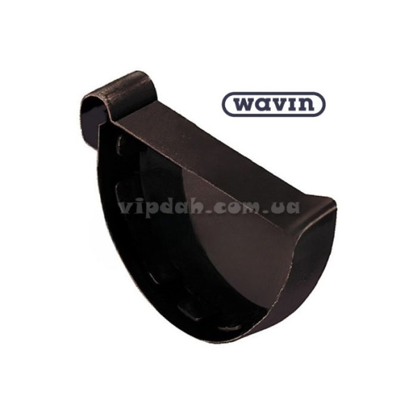 Заглушка зовнішня права Wavin Ø100 колір Коричневий