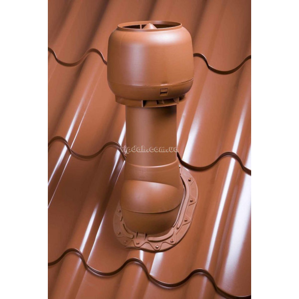 Вентиляційний вихід Vilpe 500мм, Ø125 утеплений + ковпак Чорний