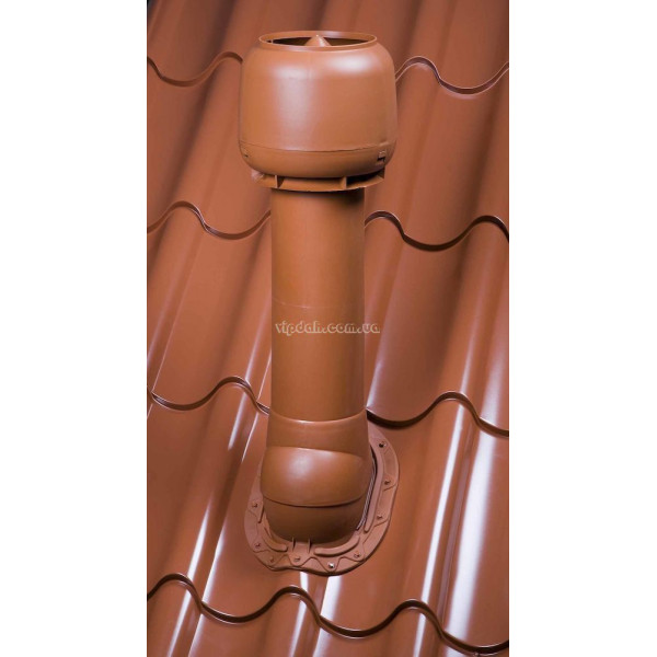 Вентиляційний вихід Vilpe 700мм, Ø125 утеплений + ковпак Коричневий