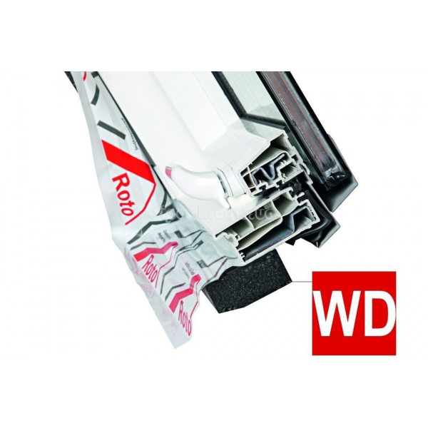 Roto Designo R75 з пластика з піднятою на 3/4 віссю повороту