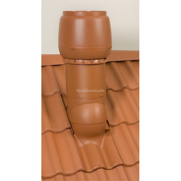 Вентиляційний вихід Vilpe xl 700мм, Ø200 утеплений + ковпак Червоний