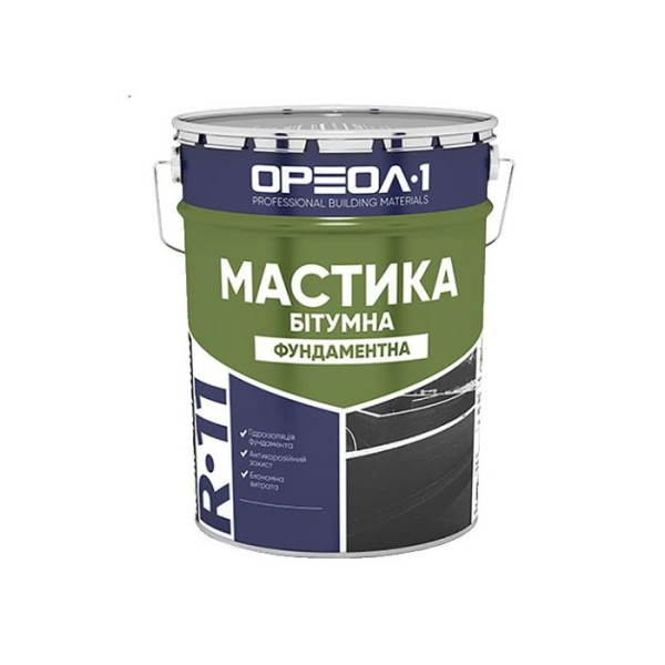 Мастика бітумна ОРЕОЛ "Фундаментна" 25кг