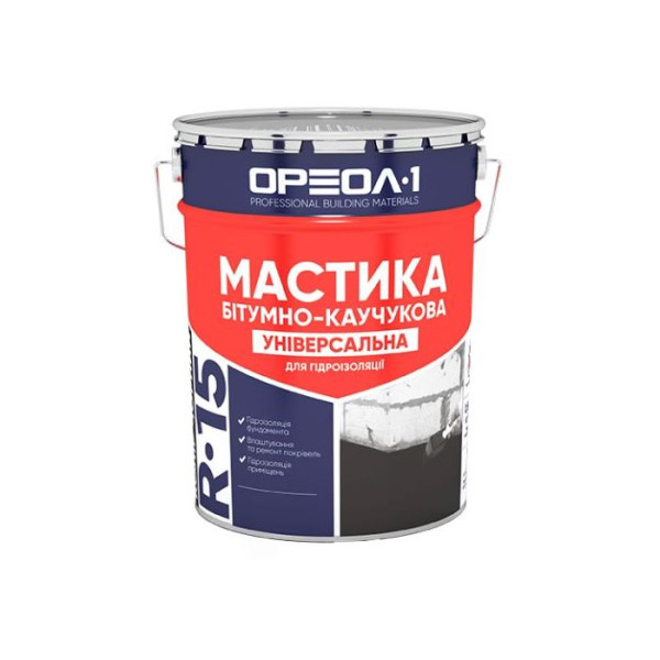 Мастика бітумно-каучукова ОРЕОЛ "УНІВЕРСАЛЬНА" 3кг