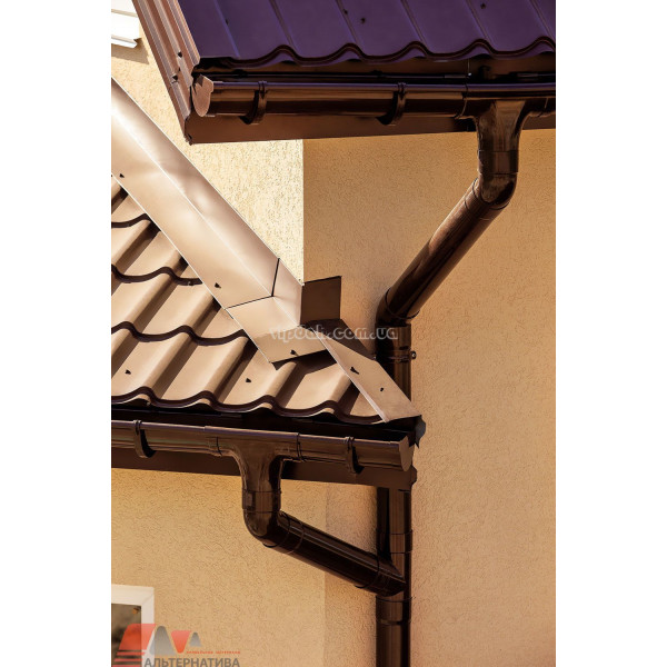 З'єднувач водостічної труби PROFiL Ø100 колір Коричневий