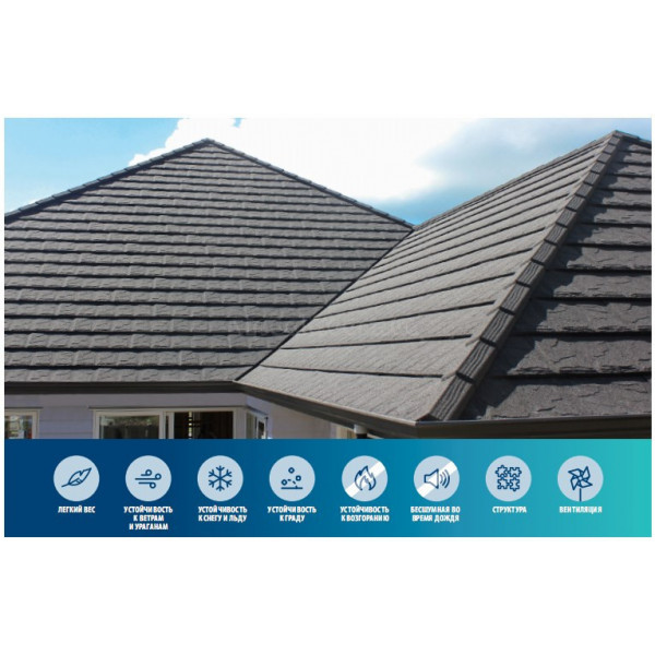Композитна черепиця GERARD Alpine Slate (Алпайн Слейт)