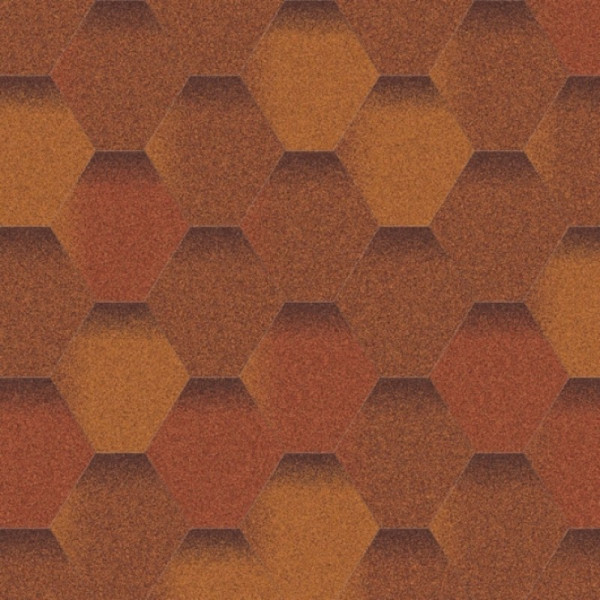 Бітумна черепиця Акваізол Мозаїка Теплий віск