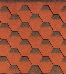 Бітумна черепиця Акваізол Мозаїка Червоний мак