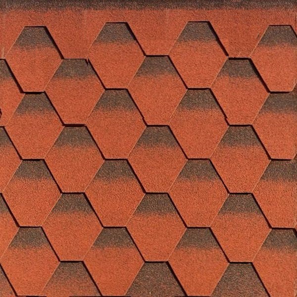 Бітумна черепиця Акваізол Мозаїка Червоний мак