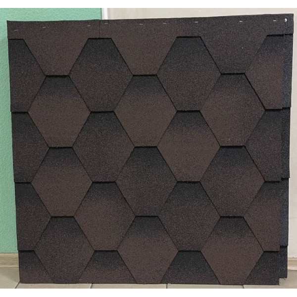 Бітумна черепиця Акваізол Мозаїка Мокко