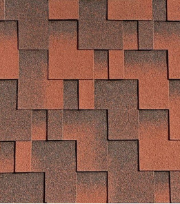 Бітумна черепиця Акваізол Акцент Стиглий гранат "Престиж"