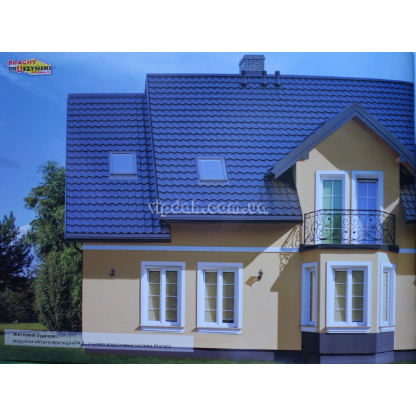 Металочерепиця Арад класік Прушиньскі 0,50 мм Arcelor Польща/Німеччина матова