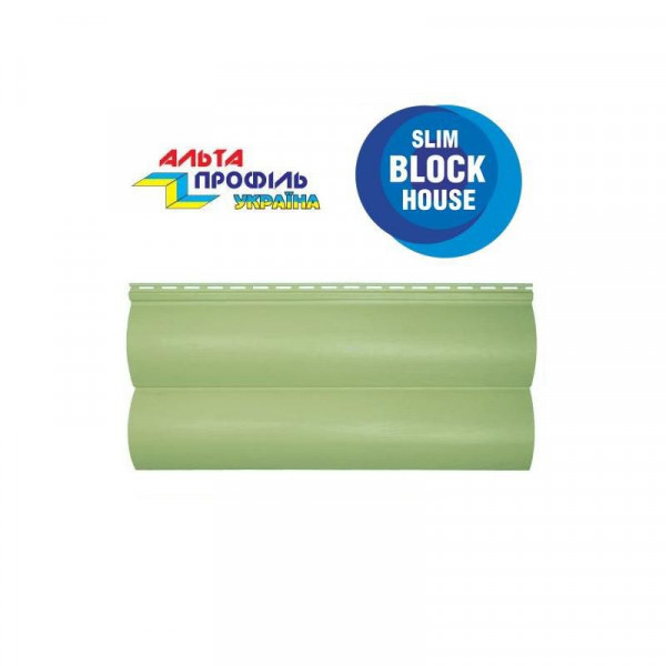Вініловий сайдинг Alta-Siding BlockHouse Slim колір Оливковий