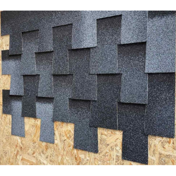 Бітумна черепиця BTM Shingle Dragon (зуб) Сірий пісок