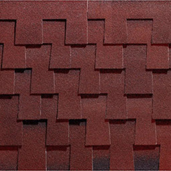 Бітумна черепиця BTM Shingle Dragon (зуб) Червоний