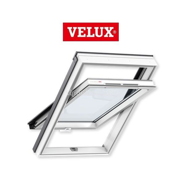 Velux Стандарт GLU 0051 вологостійке вікно з дерева в поліуретані ручка зверху