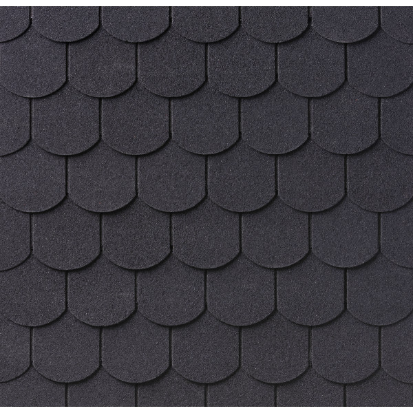 Битумная черепица IKO Superglass-Biber 01 Black