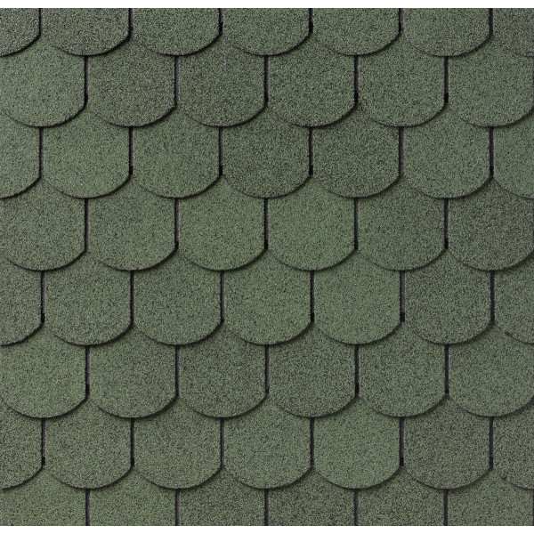 Бітумна черепиця IKO Superglass-Biber 03 Amazon Green