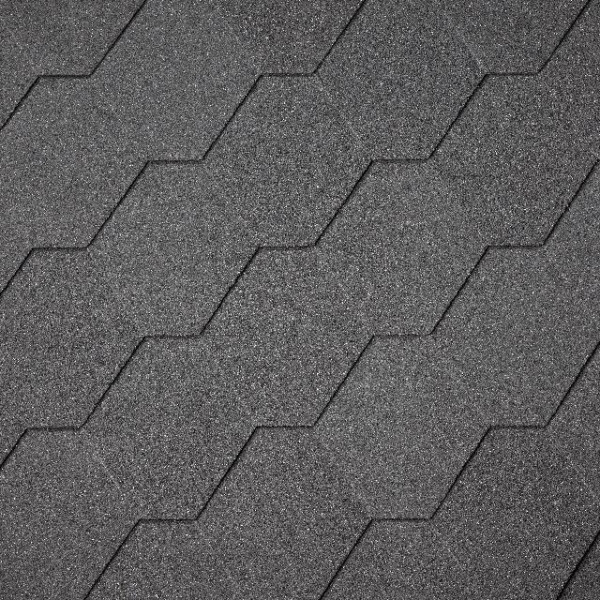 Бітумна черепиця IKO Superglass HEX 01 Black