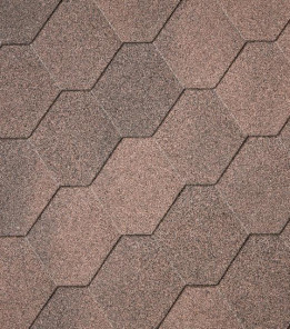 Бітумна черепиця IKO Superglass HEX 07 Dual Brown