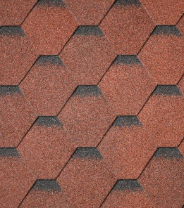 Бітумна черепиця IKO Superglass HEX 20 Tile Red Ultra