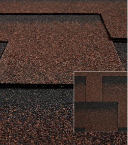 Бітумна черепиця Katepal Rocky стиглий каштан