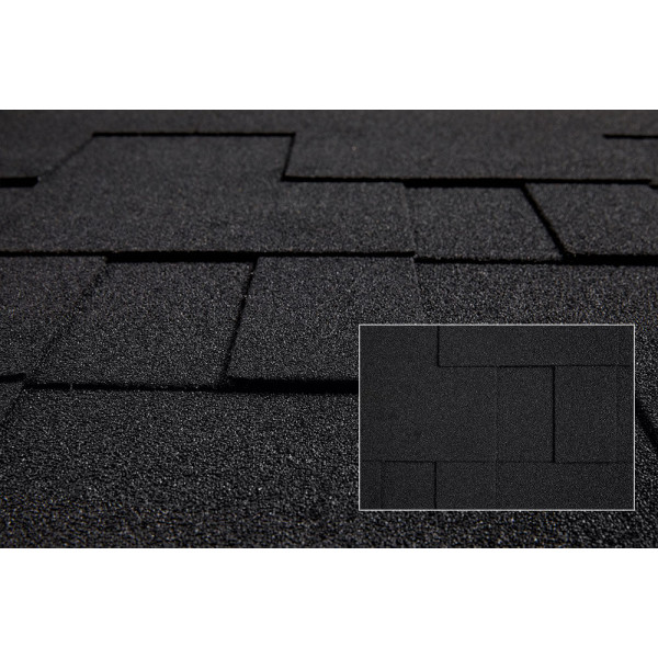 Бітумна черепиця Katepal Rocky чорний