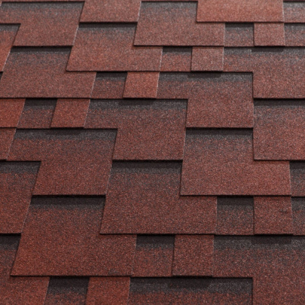 Бітумна черепиця Katepal Rocky червоний граніт