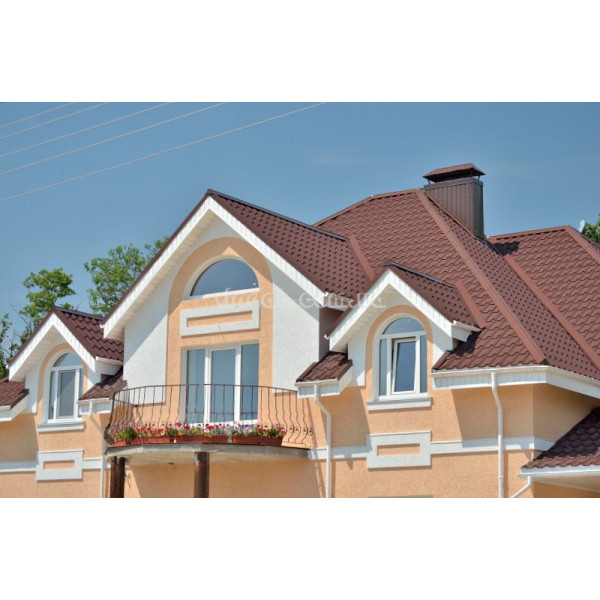 Металочерепиця Ретро Словаччина 0,50 мм темно-зелений 6005 мат розмір під замовлення