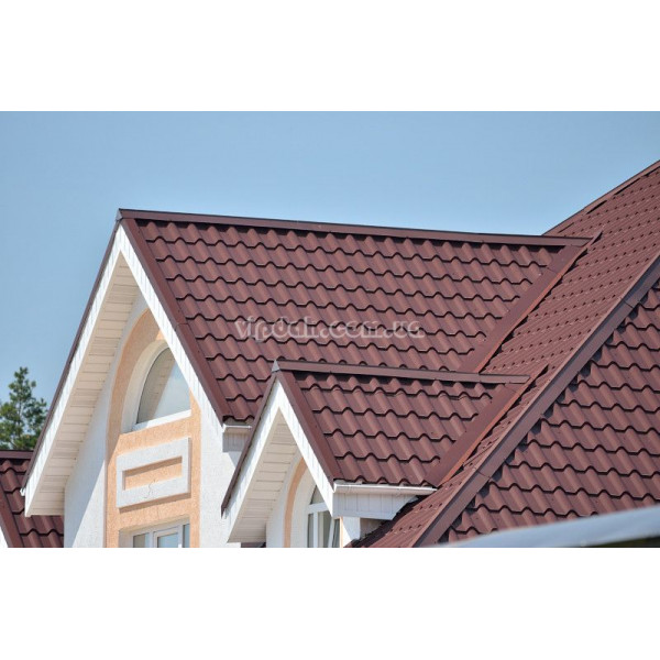 Металочерепиця Ретро Словаччина 0,50 мм темно-зелений 6005 мат розмір під замовлення