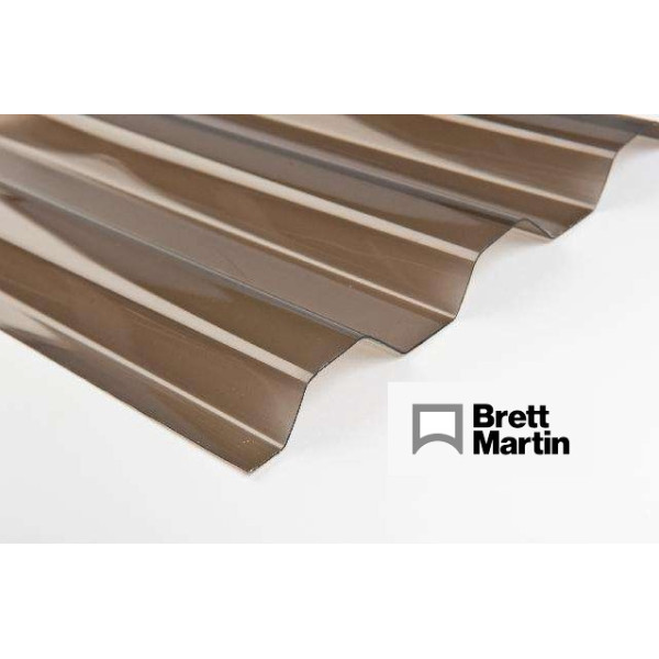 Лист ПВХ Marvec, бронзовий 2*0,9 м. трапеція 0,8 мм