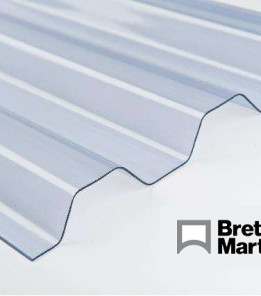 Лист ПВХ Marvec, прозорий 2*0,9 м. трапеція 0,8 мм