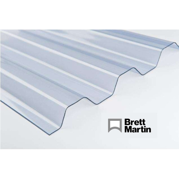 Лист ПВХ Marvec, прозорий 2*0,9 м. трапеція 0,8 мм