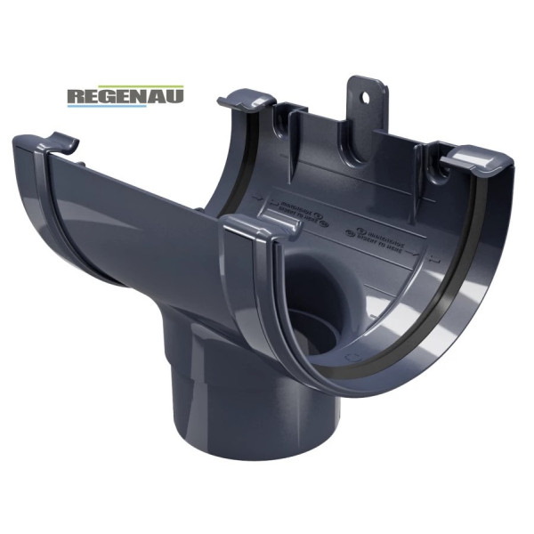 Воронка желоба Regenau Ø125/80 цвет Графитовый