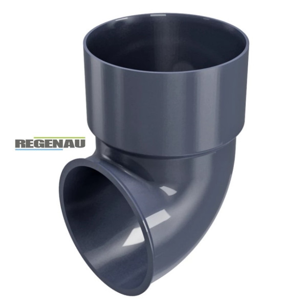 Коліно зливне 87,5° Regenau Ø100 колір Графітовий