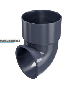 Коліно зливне 87,5° Regenau Ø80 колір Графітовий