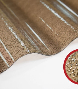 Полікарбонатний шифер TOMO Plex бронзовий текстурований 2000*1045*1,1мм хвиля