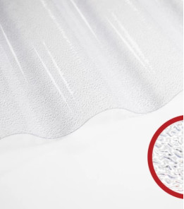 Полікарбонатний шифер TOMO Plex прозорий текстурований 2000*1045*1,1мм хвиля