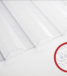 Полікарбонатний шифер TOMO Plex прозорий текстурований 2000*1045*1,1мм трапеція