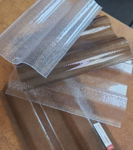 Полікарбонатний шифер TOMO Plex бронзовий текстурований 2000*1045*1,1мм трапеція