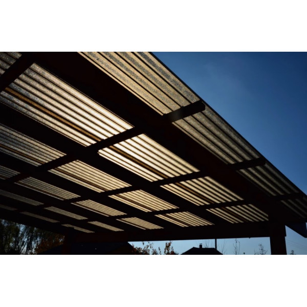 Полікарбонатний шифер TOMO Plex бронзовий текстурований 2000*1045*1,1мм хвиля