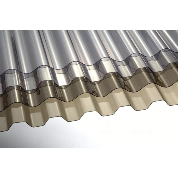 Лист ПВХ Marvec, бронзовий 2*0,9 м. трапеція 0,8 мм