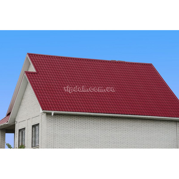 Металочерепиця Класик Китай 0,45мм стигла вишня 3005 мат розмір під замовлення