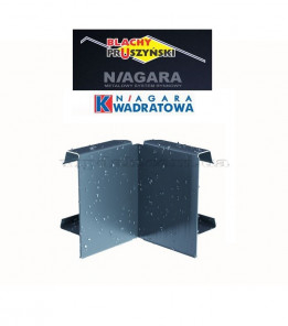 Кут внутрішній для декоративної накладки ринви Niagara квадратна колір Графітовий