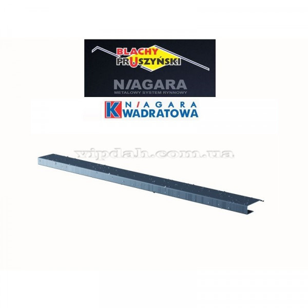 Профіль J для декоративної накладки ринви Niagara квадратна довжина 2м колір Графітовий